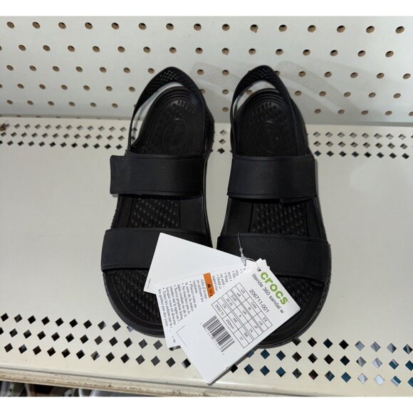 Crocs Literide 360 Womens Rubber Sport Flip Flops Sandals Slides Size 8 Black - Picture 4 of 8